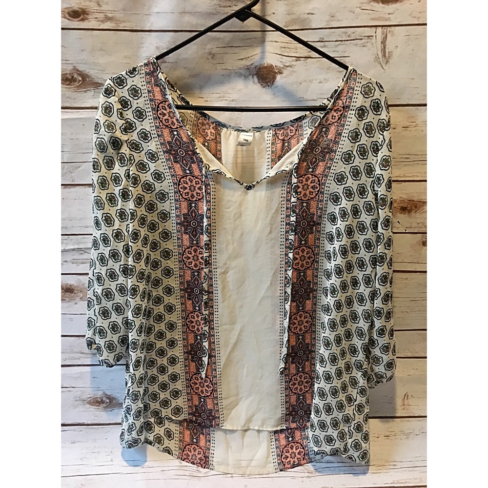 Old Navy Print Blouse Top